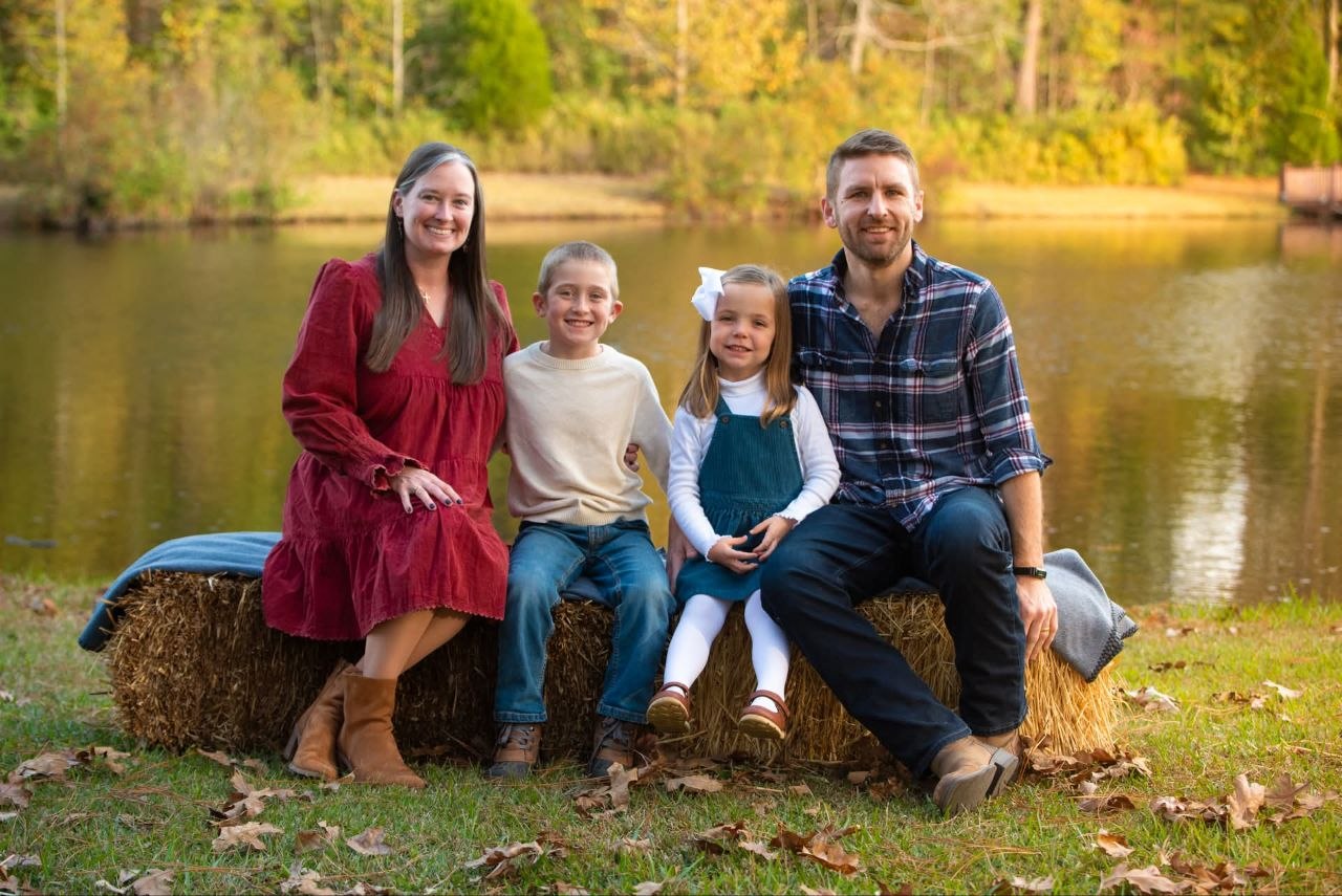 Family celebrating birthday